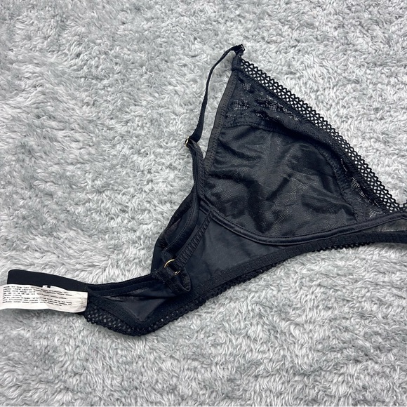 Chantelle SPIRIT 11A8 Black Lace Wirefree Bra with J-Hook Back Sz M - Picture 12 of 16